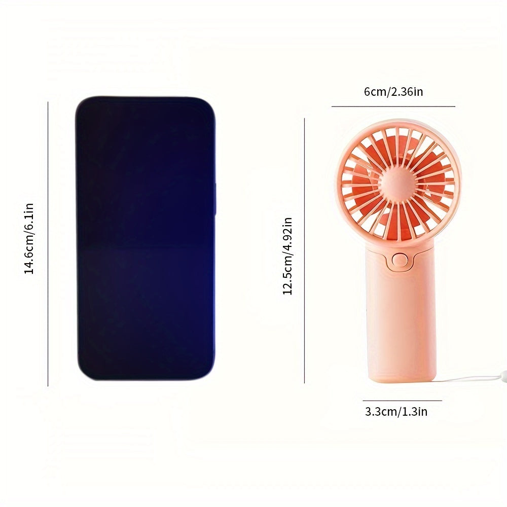 Mini Portable Fan, Lightweight Handheld Fan (Requires AAA batteries, not included)