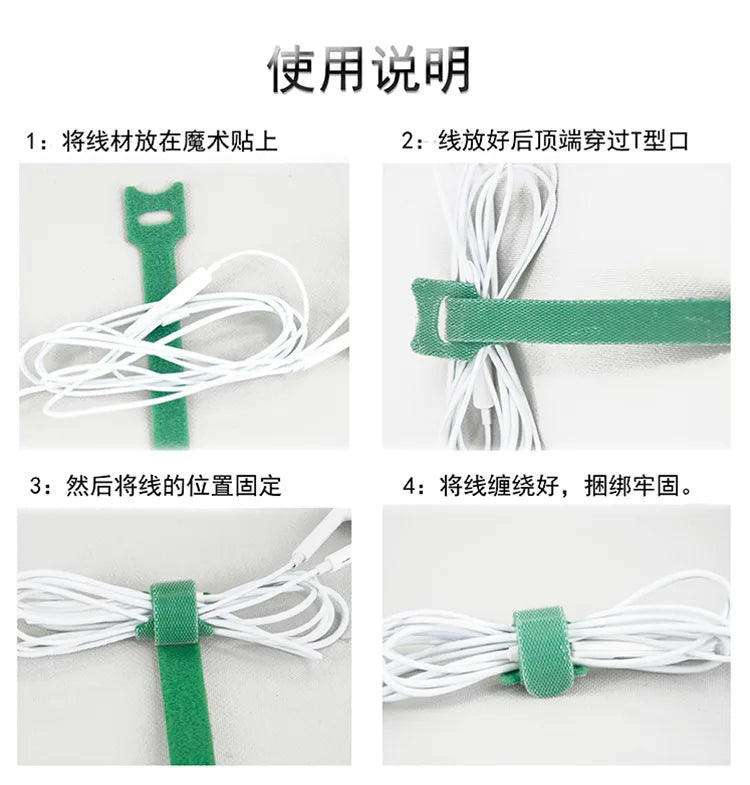 Releasable Cable Ties Plastics Nylon Hook 50/100 PCS