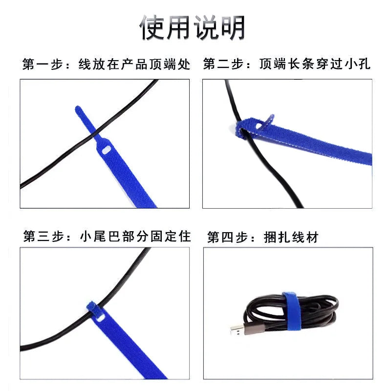 Releasable Cable Ties Plastics Nylon Hook 50/100 PCS