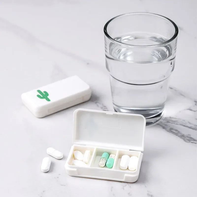 Portable 3 Grids Mini Pill Case Medicine Boxes Home Travel Office Medical Drugs Tablet Empty Container Holder Cases