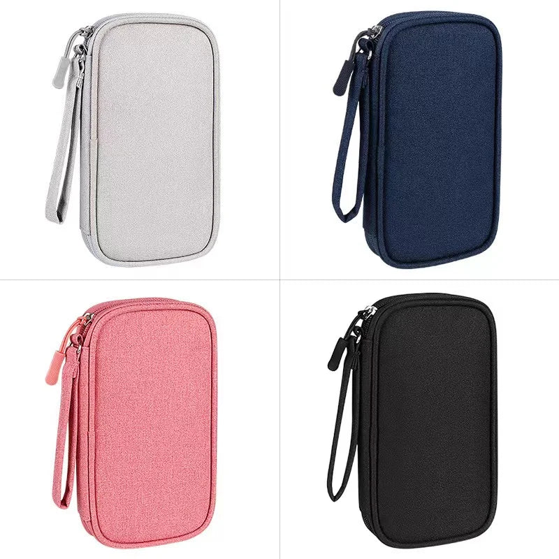 Portable Cable Digital Storage Bags Organizer USB Gadgets Wires Charger Power Battery Zipper Cosmetic Bag Case Accessories Item